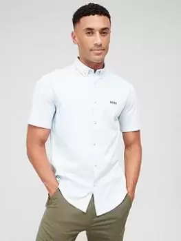 Image of BOSS Biadia_r Regular Fit Shirt - Blue Size 2XL, Men