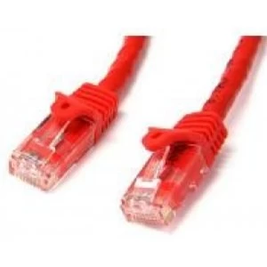 image of StarTech Red Gigabit Snagless RJ45 UTP Cat6 Patch Cable Patch Cord 3.05m