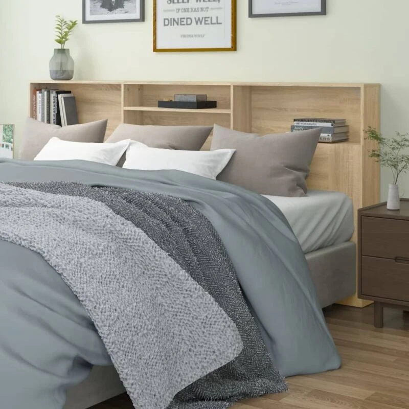 Image of VIDAXL Headboard Cabinet Sonoma Oak 220x19x103.5cm Vidaxl 8720286966808