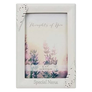 Image of 4" x 6" - Thoughts of You Feather Frame with Crystals - Nan