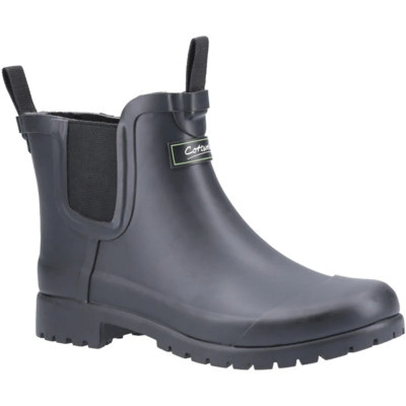 Image of Cotswold Womens Blenheim Short Chelsea Wellington Boots UK Size 6 (EU 39) BLACK COT652-BLACK-6
