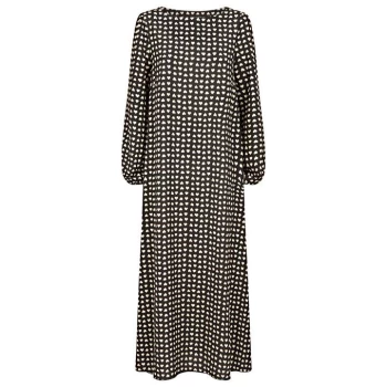 Image of James Lakeland Heart Maxi Dress - Black/Beige