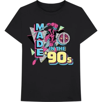 Image of Marvel Comics - Deadpool Made In The 90s Unisex Large T-Shirt - Black