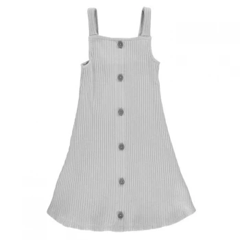 image of Firetrap Rib Dress Junior Girls - Cloud Grey