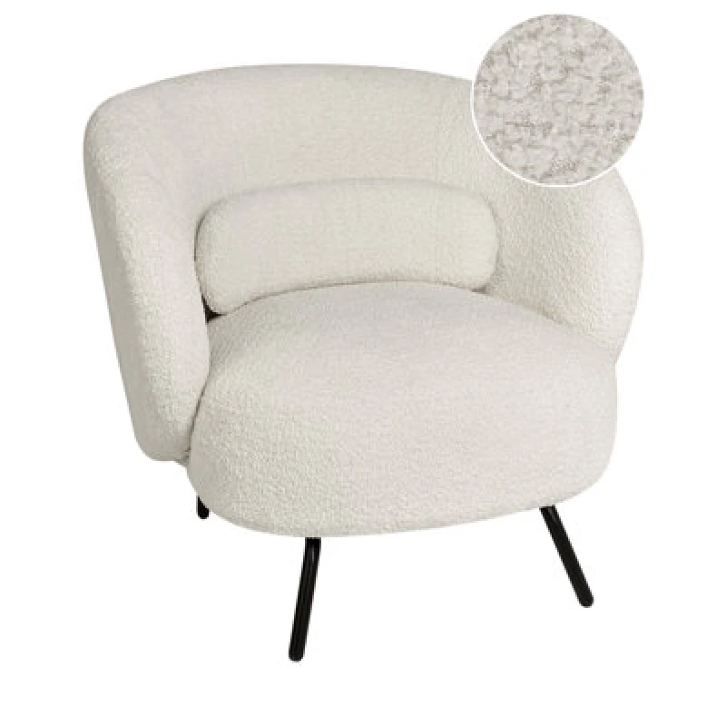 Image of Beliani Armchair Makela Boucle Off-White