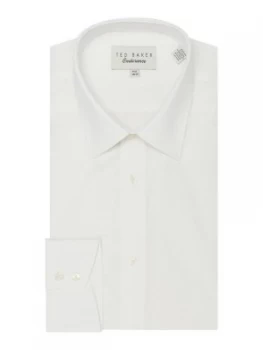 Image of Ted Baker Mens Nimph Leaf Tonal Print Shirt White