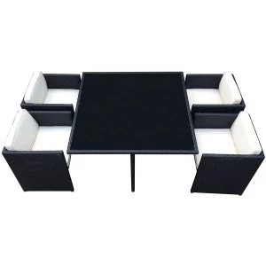 Image of Charles Bentley 4-Seater Rattan Cube Furniture Set