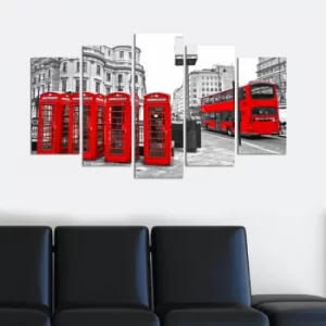 Image of 5PMDF-63 Multicolor Decorative MDF Painting (5 Pieces)