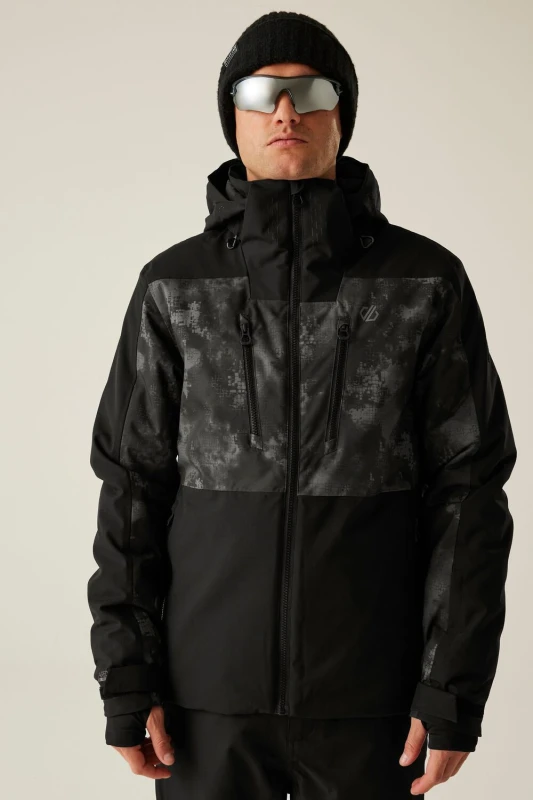 Image of Dare 2b Dare 2b Men Baseplate Waterproof Breathable Insulated Skiing Jacket in Jet Black Size: 2X-large Jet Black XXL Male 5063516183761