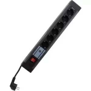 image of REV 0015653513 Power strip (+ switch) 6x Anthracite, Black PG connector