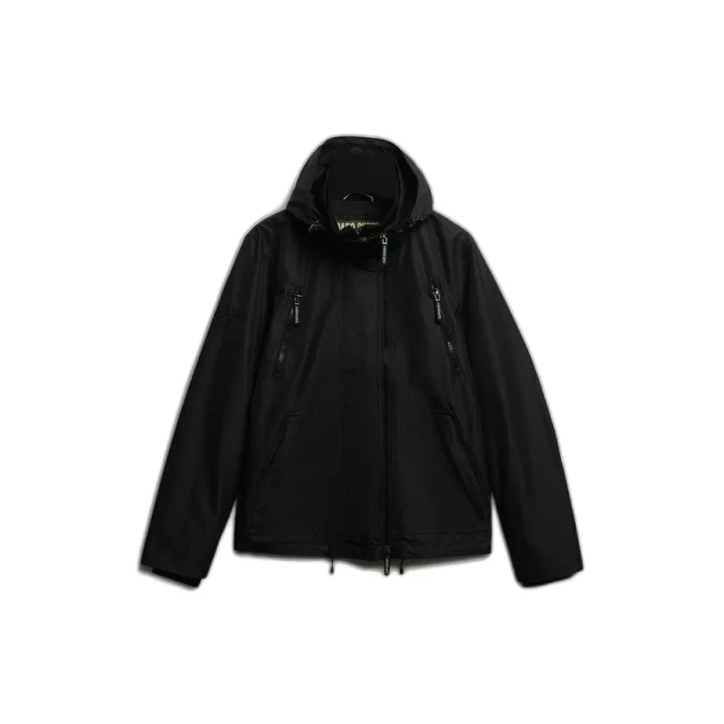 Image of Superdry Hooded Mountain Windbreaker Jacket - Black WYE23 Male 2XL,L,M,S,XL
