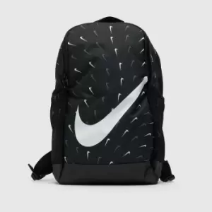 Image of Nike Black & White Brasilia Printed Backpack