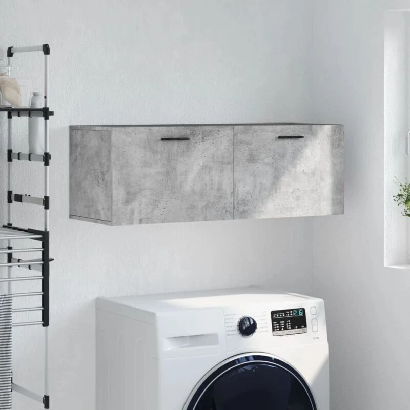 Image of VIDAXL Wall Cabinet Concrete Grey 100x36.5x35cm Engineered Wood Vidaxl 830152
