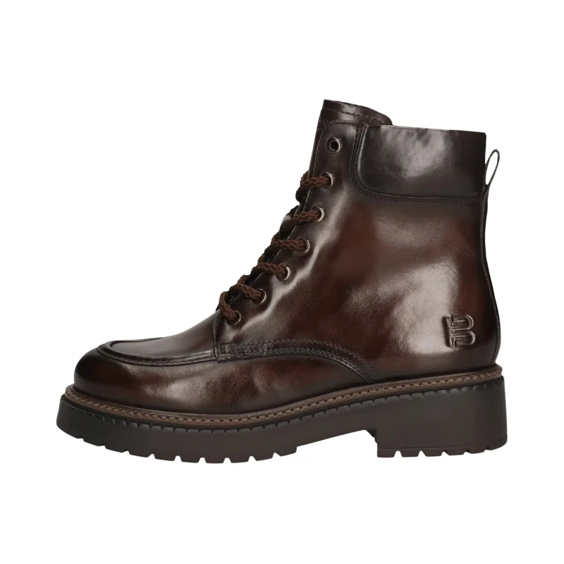 Image of TT.Bagatt Leather lace-up ankle boots with subtle stitching and zip For Her TT.Bagatt Marron Female 41