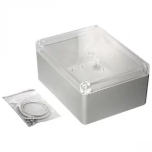 image of Hammond RP1245C Watertight ABS Enclosure 165 x 125 x 75 Clear Lid Grey