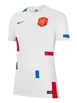 Image of Nike Womens Holland 22/23 Stadium Away S/s Jersey, White, Size L, Women