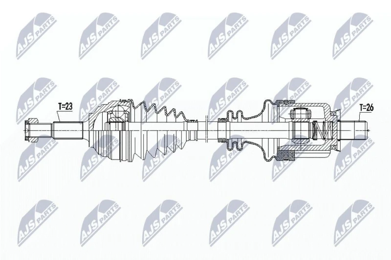 Image of NTY NPW-RE-093 Drive shaft Front Axle Left Drive Shaft (13)