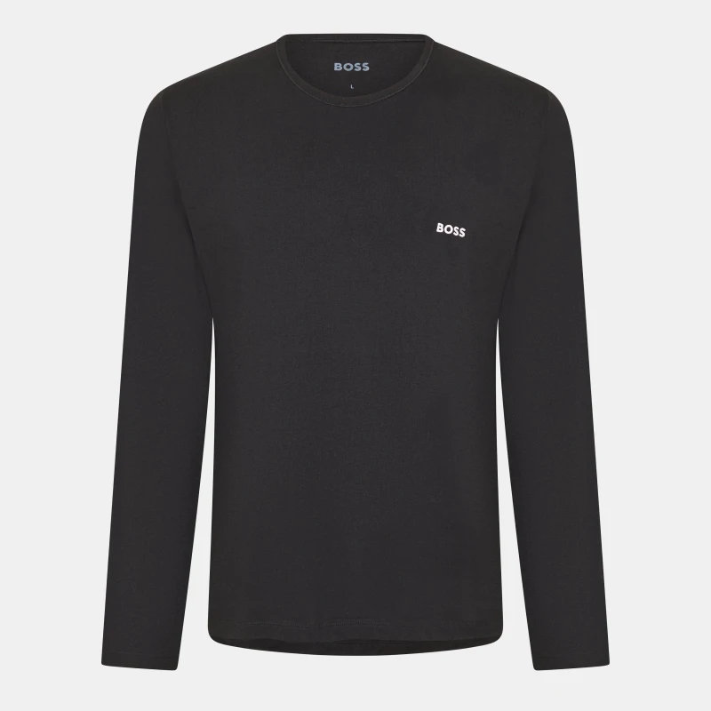 Image of Boss Mens RegCrewTee Cotton Long Sleeve T-Shirt Open Misc male XL
