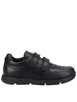 Image of Hush Puppies Lucas Jnr School Shoe, Black, Size 12 Younger