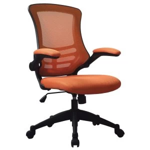 image of Eliza Tinsley Designer Mesh Chair with Folding Arms - Orange