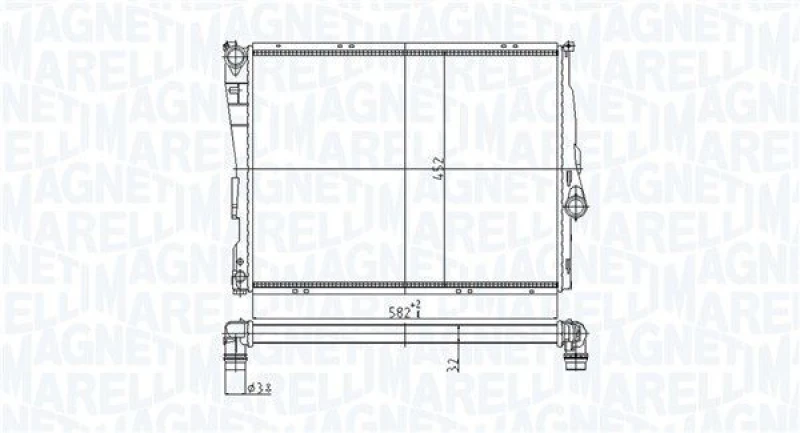 Image of MAGNETI MARELLI Engine radiator MAGNETI MARELLI 350213176800