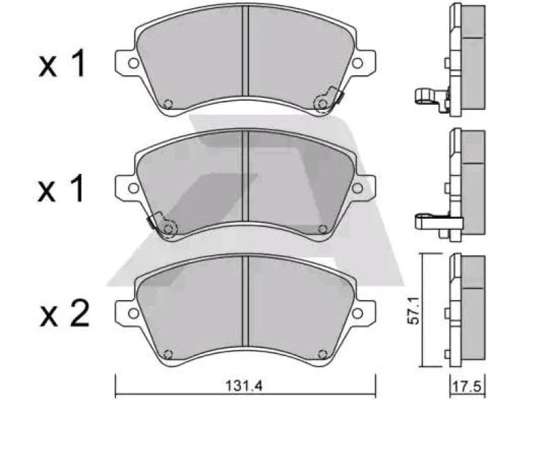 Image of AISIN Brake pad set AISIN BPTO-1009
