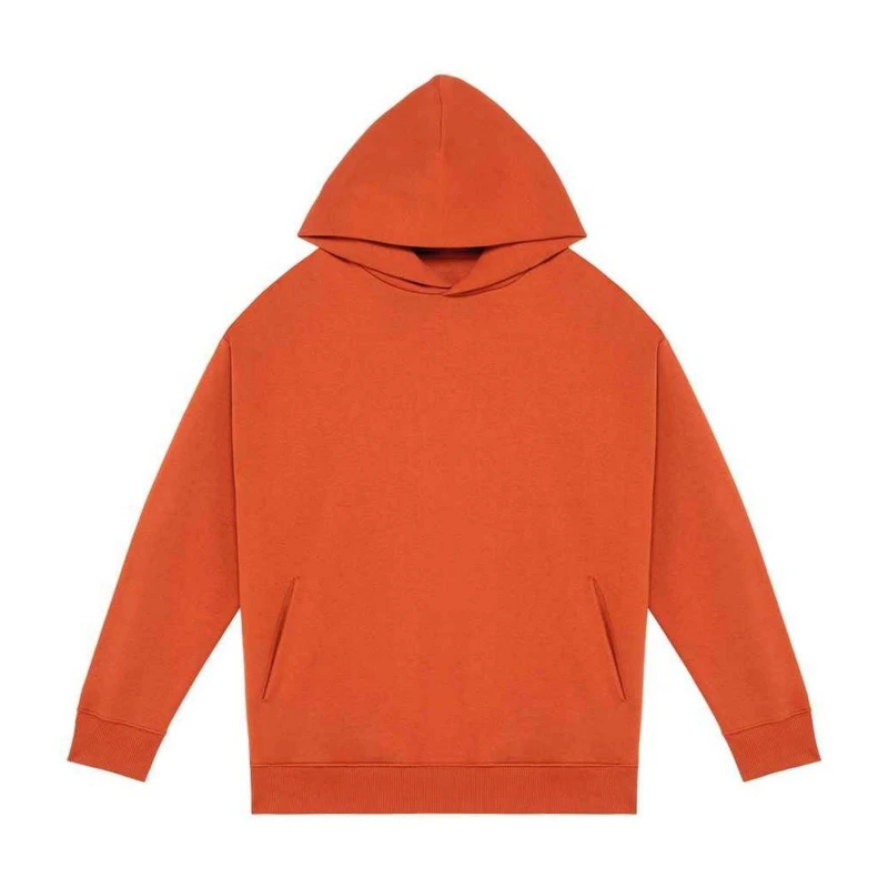 Image of Native Spirit Mens Oversized Hoodie in Burnt Orange Size: Large Burnt Orange Male L