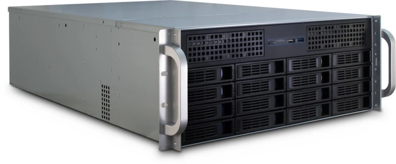 Image of Inter-Tech 4U-4416L Rack Black. Silver