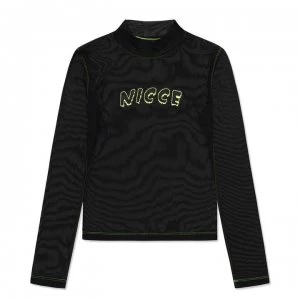 image of Nicce Orion Long Sleeve T Shirt Womens - Black