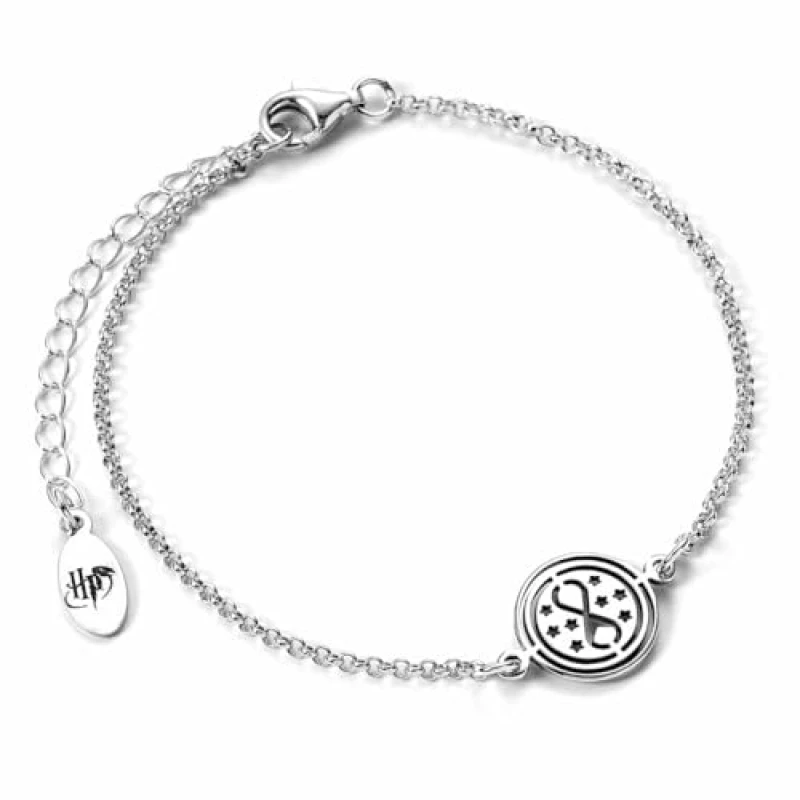 Image of Harry Potter Harry Potter Sterling Silver Time Turner Charm Bracelet