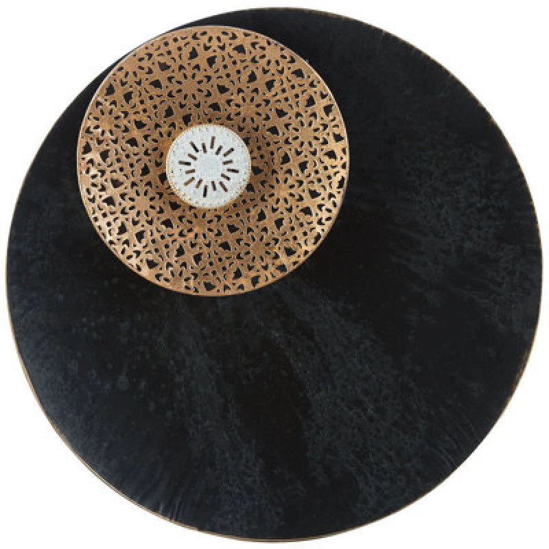 Image of Beliani Wall Decor Rubidium Metal 49cm Black