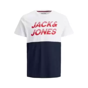 Image of Break Cotton T-Shirt with Logo Print and Crew Neck