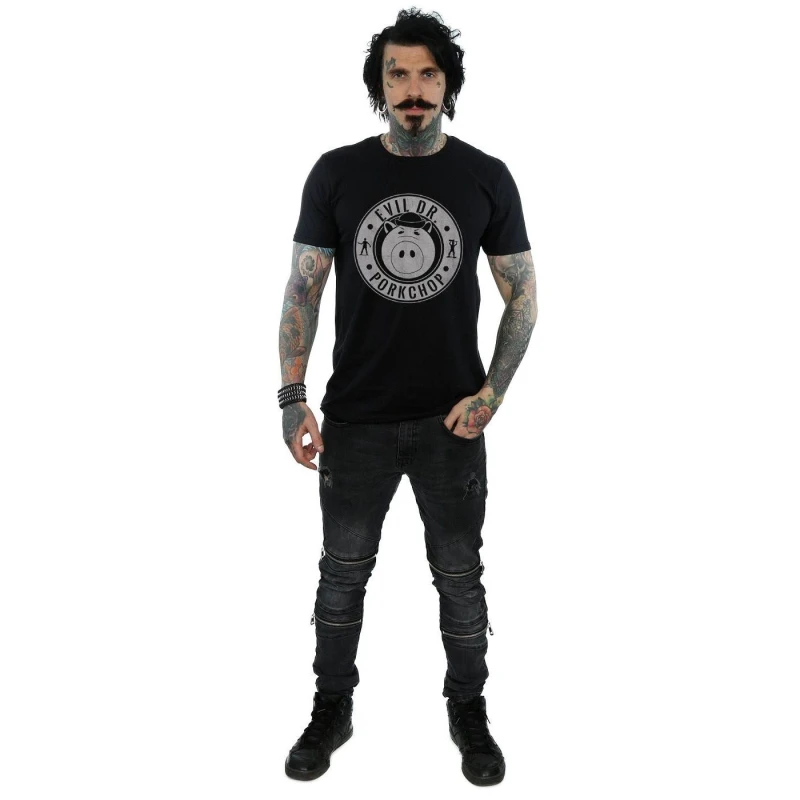 Image of Disney Men Toy Story Evil Dr Pork Chop T-Shirt in Black Size: Small Black S Male 5057245318969