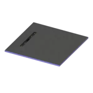Image of Square Wet Room Shower Tray Blue with End Waste Position 1200 x 1200 - Live Your Colour