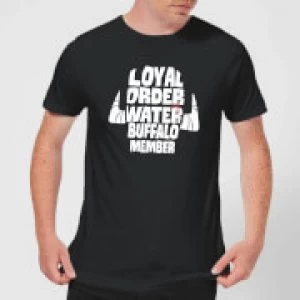 Image of The Flintstones Loyal Order Of Water Buffalo Member Mens T-Shirt - Black