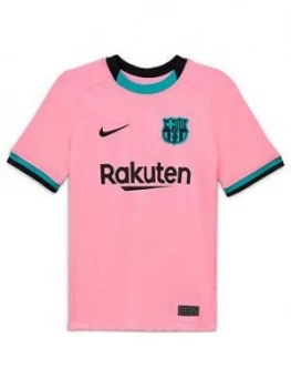 image of Nike Youth Barcelona 20/21 Third Short Sleeved Stadium Jersey - Pink