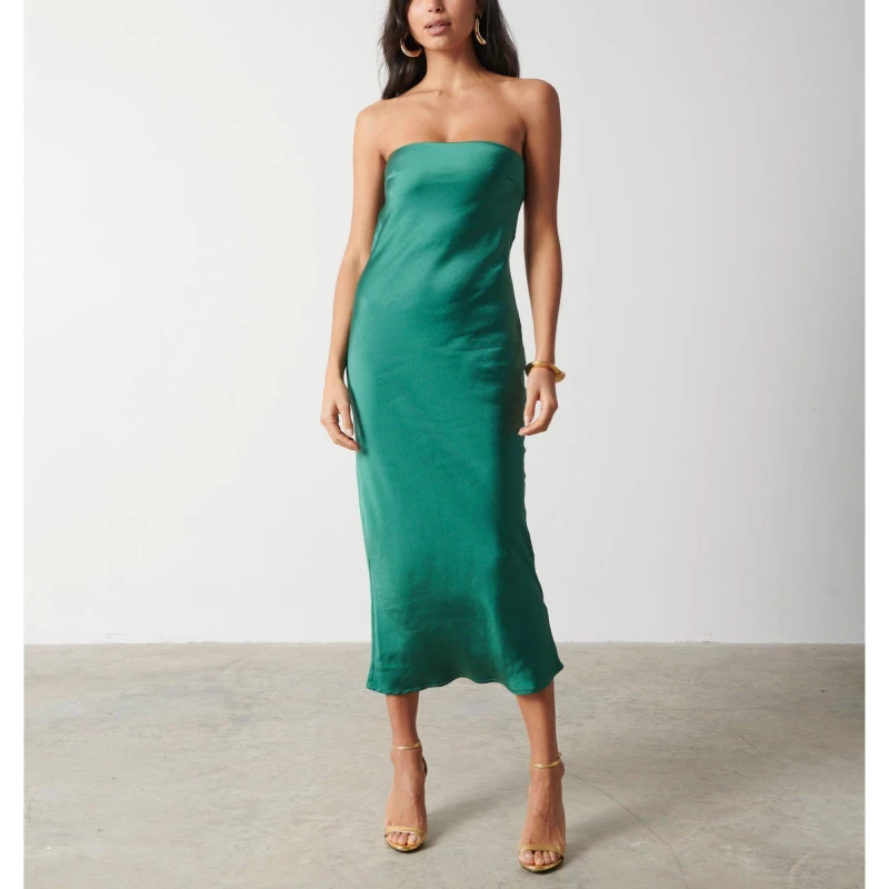 Image of Pretty Lavish Womens Heather Slip Dress Emerald female 14 (L)