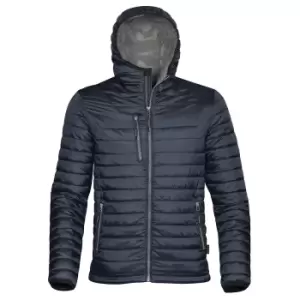 Image of Stormtech Mens Gravity Hooded Thermal Winter Jacket (Durable Water Resistant) (M) (Navy/Charcoal)
