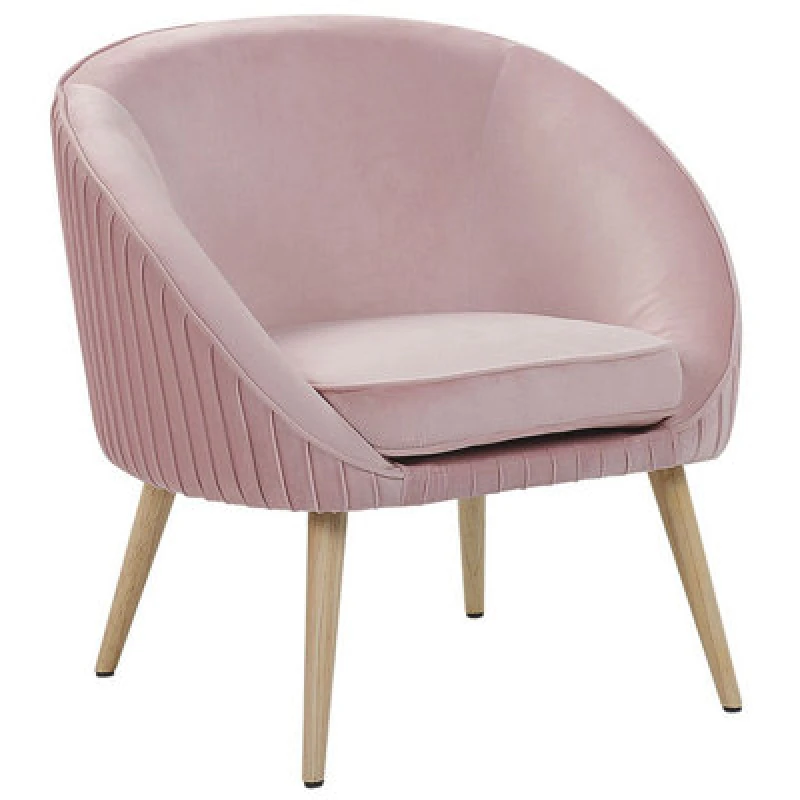 Image of Beliani Glam Armchair Tromso Velvet Pink