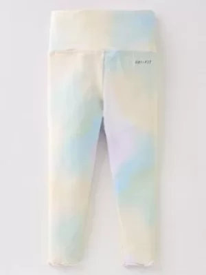 Image of Nike Aura Aop Legging, Yellow, Size 4-5 Years, Women