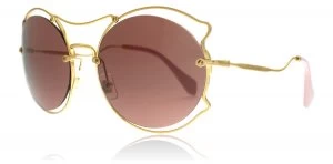 image of Miu Miu MU50SS Sunglasses Antique Gold 7OE0A0 57mm