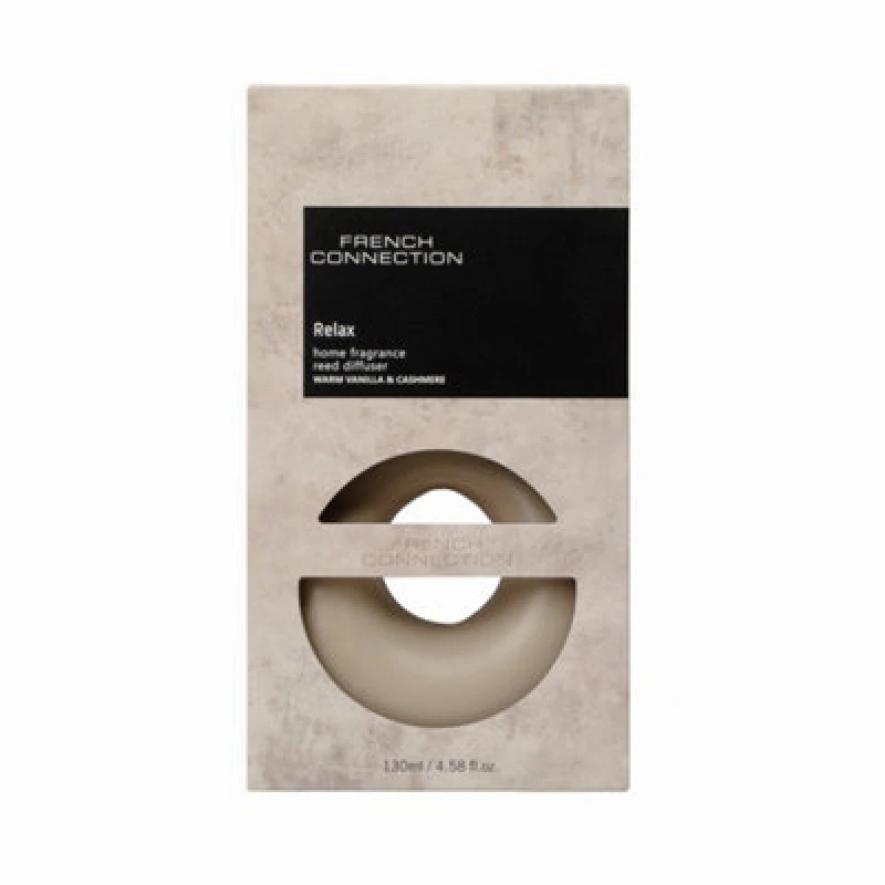 Image of French Connection French Connection Warm Vanilla & Cashmere Reed Diffuser 130ml Stone Range in Beige Size: 1 Pack Beige 1 Pack Unisex 5056791600665