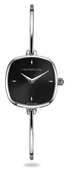 image of Herbelin 17207/B14 FIL Womens Square Black Dial Stainless Watch