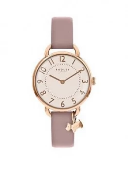 image of Radley White Dial Dog Charm Strap Watch