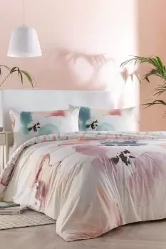 Image of 'Aquarelle' Abstract Watercolour Print Sustainably Sourced Duvet Cover Set