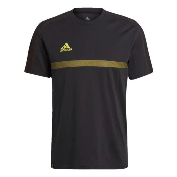 image of adidas Messi 3-Stripes Tee Mens - Black