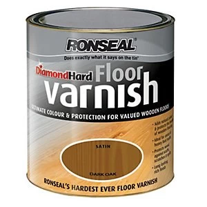 image of Ronseal Diamond Hard Floor Varnish - Dark Oak 2.5L