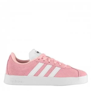 Image of adidas VL Court Suede Trainers Child Girls - Pink/White