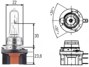 Image of Bulb 12V 55/15W Pgj23-T1 8GJ168119-001 by Hella H15