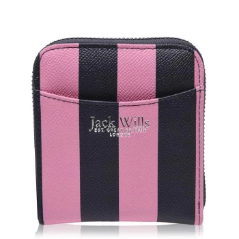 image of Jack Wills Primrose Purse - Pink/Navy Check